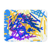 Moderne abstrakte festliche Farbspritzer Magnet (Horizontal)