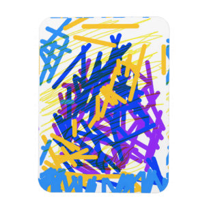 Moderne abstrakte festliche Farbspritzer Magnet