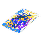 Moderne abstrakte festliche Farbspritzer Magnet (Linke Seite)
