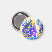 Moderne abstrakte festliche Farbspritzer Magnet (Vorderseite/Rückseite)