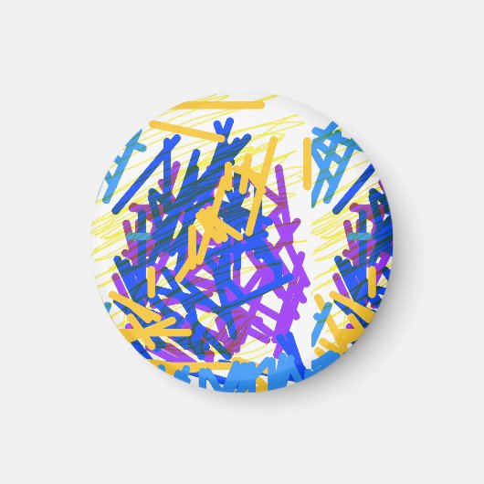 Moderne abstrakte festliche Farbspritzer Magnet (Vorne)