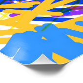 Moderne abstrakte festliche Farbspritzer Poster (Ecke)