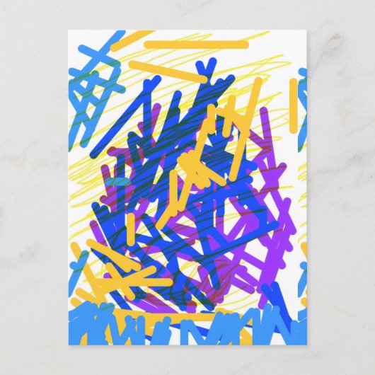 Moderne abstrakte festliche Farbspritzer Postkarte (Vorderseite)