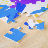 Moderne abstrakte festliche Farbspritzer Puzzle (Seite)