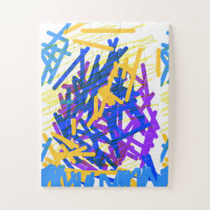 Moderne abstrakte festliche Farbspritzer Puzzle