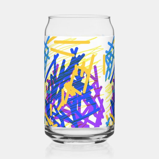 Moderne Abstrakte festliche Paint Splash Dosenglas (Vorderseite)