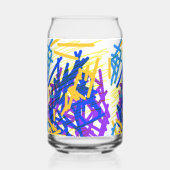 Moderne Abstrakte festliche Paint Splash Dosenglas (Rückseite)