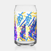 Moderne Abstrakte festliche Paint Splash Dosenglas (Links)