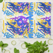 Moderne Abstrakte festliche Paint Splash Geschirrtuch (Gefaltet)