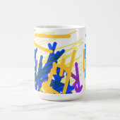 Moderne abstrakte festliche Spritzer Kaffeetasse (Mittel)