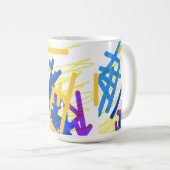 Moderne abstrakte festliche Spritzer Kaffeetasse (VorderseiteRechts)