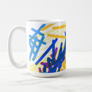 Moderne abstrakte festliche Spritzer Kaffeetasse