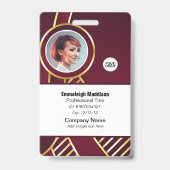 Moderne Abstrakte Firmenmitarbeiterkennung | Burgu Ausweis (Front)