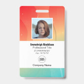 Moderne Abstrakte Firmenmitarbeiterkennung | Gradi Ausweis (Vorderseite)