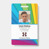 Moderne Abstrakte Firmenmitarbeiterkennung | Regen Ausweis (Vorderseite)