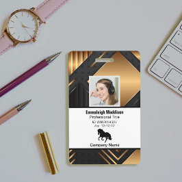 Moderne Abstrakte Firmenmitarbeiterkennung | Schwa Ausweis