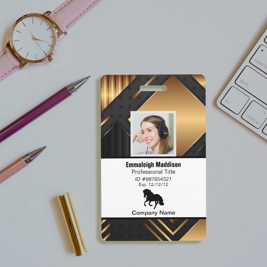 Moderne Abstrakte Firmenmitarbeiterkennung | Schwa Ausweis