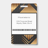 Moderne Abstrakte Firmenmitarbeiterkennung | Schwa Ausweis (Back)