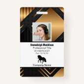 Moderne Abstrakte Firmenmitarbeiterkennung | Schwa Ausweis (Vorderseite)