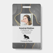 Moderne Abstrakte Firmenmitarbeiterkennung | Silbe Ausweis (Vorderseite)