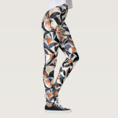 Moderne abstrakte Fließgeometrie-Musterdesign 64 Leggings (Rechts)