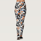 Moderne abstrakte Fließgeometrie-Musterdesign 64 Leggings (Rückseite)