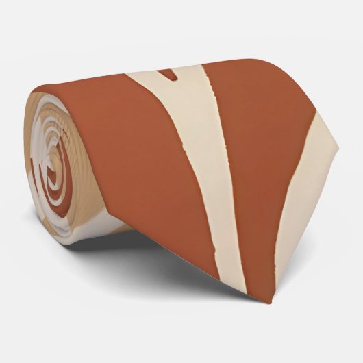 Moderne Abstrakte Flora Neck Tie Krawatte (Gerollt)