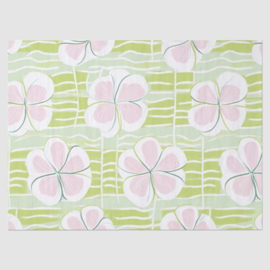 Moderne abstrakte florale Linienmuster (9) Seidenpapier (Vorderseite)