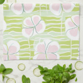 Moderne abstrakte florale Linienstruktur (9) Geschirrtuch (Gefaltet)