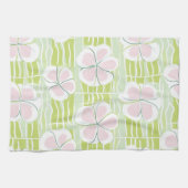 Moderne abstrakte florale Linienstruktur (9) Geschirrtuch (Horizontal)