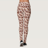 Moderne Abstrakte florale Moschee Mousse Beige Pre Leggings (Rückseite)