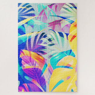 Moderne abstrakte florale Pastellfarbe Puzzle