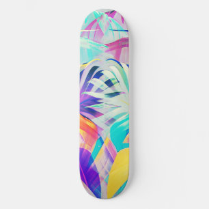 Moderne abstrakte florale Pastellfarbe Skateboard