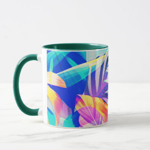 Moderne abstrakte florale Pastellfarbe Tasse