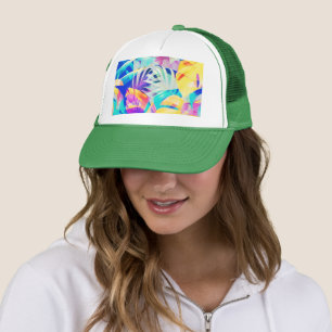 Moderne abstrakte florale Pastellfarbe Truckerkappe