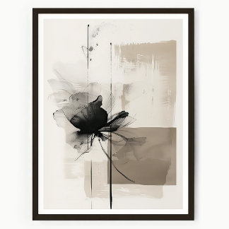 Moderne abstrakte florale Wandkunst Poster