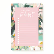 Moderne abstrakte Floralkunst-To-Do-Liste