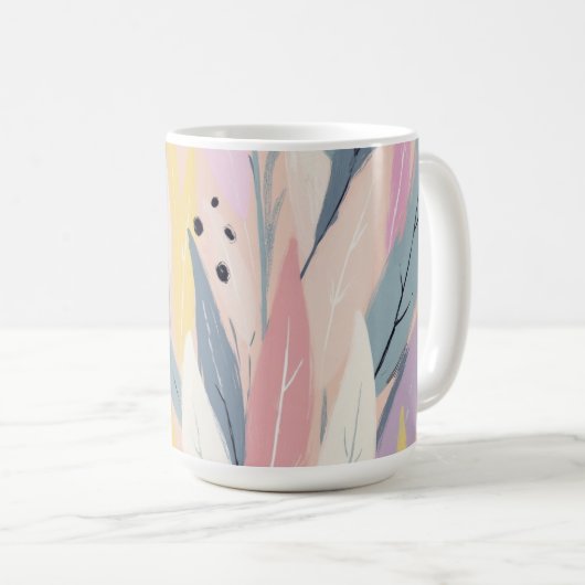 Moderne Abstrakte Foliage Kaffeetasse (VorderseiteRechts)