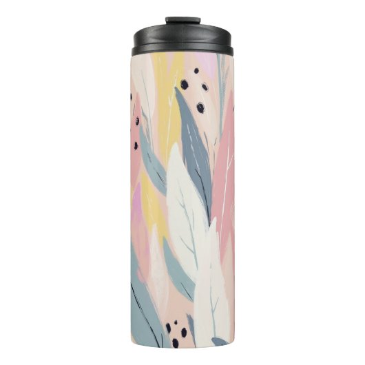 Moderne Abstrakte Foliage Thermosbecher (Vorderseite)