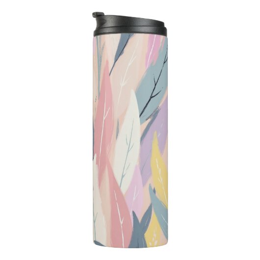 Moderne Abstrakte Foliage Thermosbecher (Nach rechts gedreht)