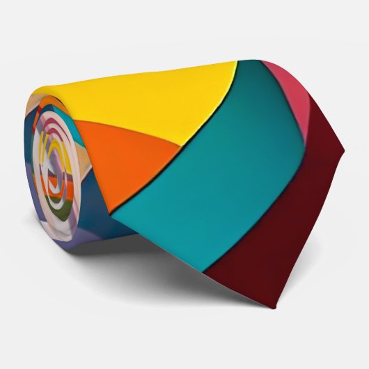 Moderne Abstrakte Form Künstlerisch Krawatte (Gerollt)