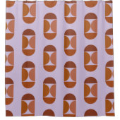 Moderne Abstrakte Form Lila braun Duschvorhang (Vorderseite)