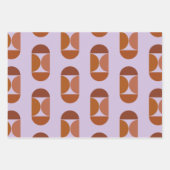 Moderne Abstrakte Form Lila braun Geschenkpapier Set (Vorderseite 2)