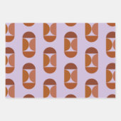 Moderne Abstrakte Form Lila braun Geschenkpapier Set (Vorderseite)