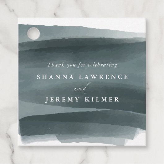 Moderne Abstrakte formale Hochzeitstipps Geschenkanhänger (Vorderseite)