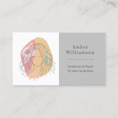 Moderne Abstrakte Formen Boho Orange Pink Frau Visitenkarte (Vorderseite)