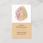 Moderne Abstrakte Formen Boho Orange Pink Frauenkl Visitenkarte (Vorderseite)