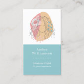 Moderne Abstrakte Formen Boho Orange Pink Frauenkl Visitenkarte (Vorderseite)