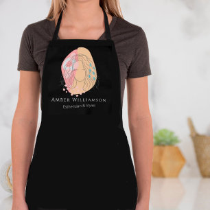 Moderne abstrakte Formen Boho Orange Rosa Frau Chi Schürze
