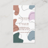 Moderne Abstrakte Formen Business Card Visitenkarte (Rückseite)